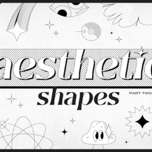 100 Y2K Shapes Images Bundle | Extended Commercial License