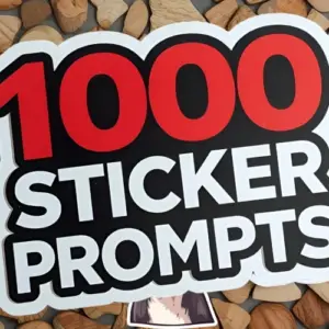 1000 Sticker Prompts Bundle - For Canva & Etsy | Lifetime Access