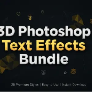 3D Photoshop Text Effects Bundle — Commercial License