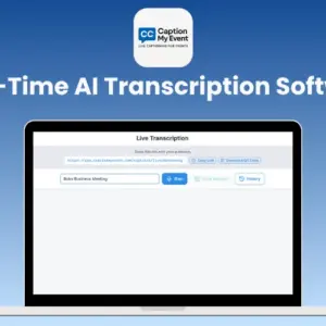 Caption My Event - Real-Time AI Transcription & Live Caption | Lifetime Access