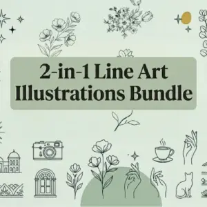 Exotic Animal Line Art Bundle - Extended License