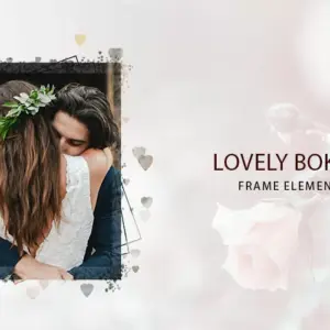 Heart Bokeh Photo Frame Template | Extended Commercial License