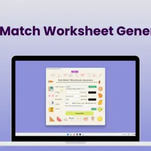 Kids Match Worksheet Generator | Lifetime Access