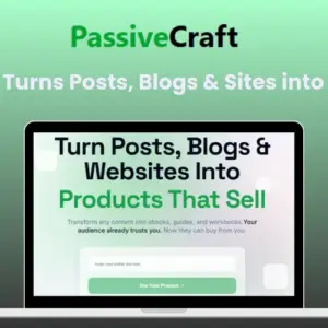 PassiveCraft - AI That Turns Posts, Blogs & Sites into Ebooks | Lifetime Access