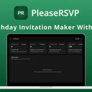 PleaseRSVP - AI Birthday Invitation Maker With RSVP | Lifetime Access