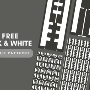 10 Black and White Geometric Patterns