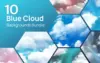 10 Blue Cloud Backgrounds — Extended License
