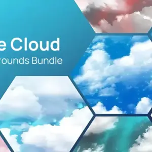 10 Blue Cloud Backgrounds — Extended License