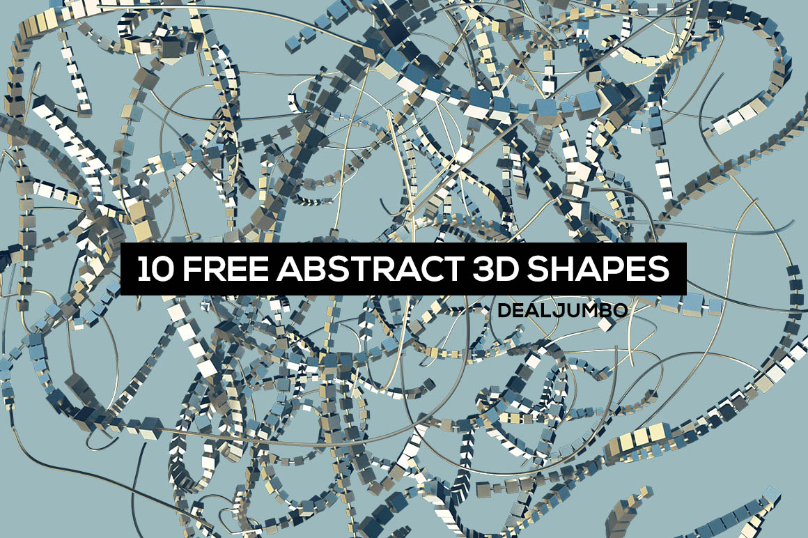 10 Futuristic 3D Shapes — Extended License