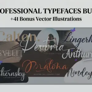10 Professional Fonts Bundle — Commercial License