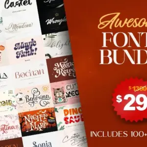 100+ Awesome Fonts — Extended License