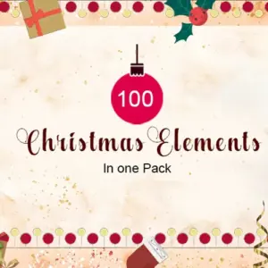 100 Christmas Vectors Pack — Extended License