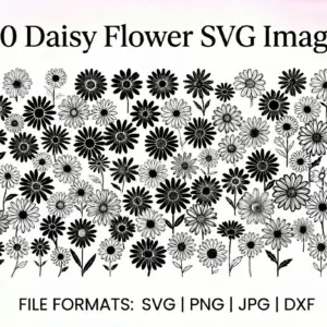 100 Daisy Flower SVGs — Extended License