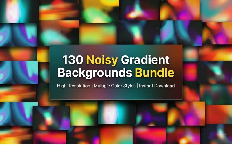 100+ Noisy Gradient Backgrounds — Extended License