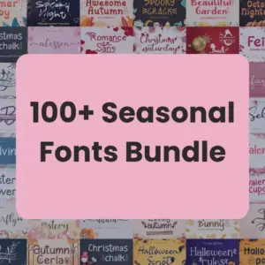 100+ Seasonal Fonts — Commercial License