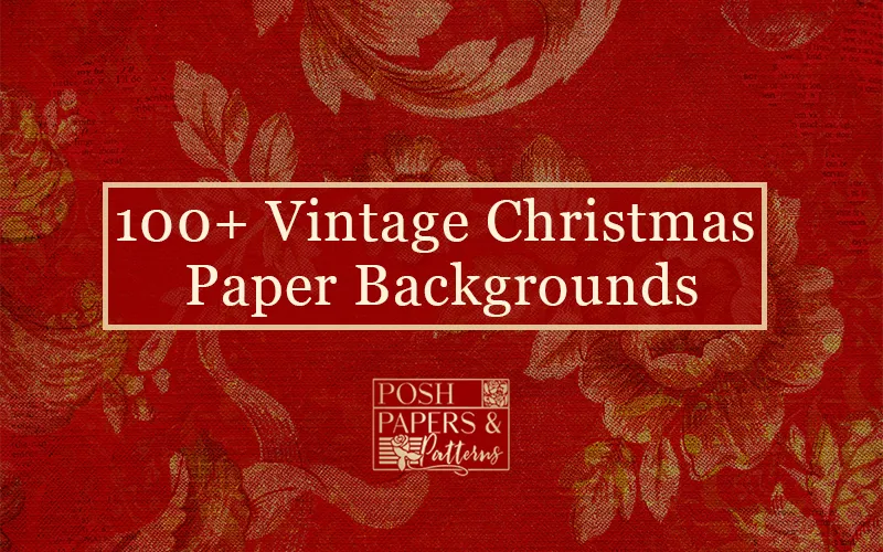 100+ Vintage Christmas Paper Backgrounds — Extended License
