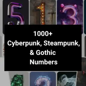 1000+ Cyberpunk Steampunk Gothic Numbers