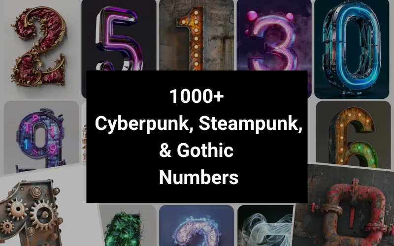 1000+ Cyberpunk Steampunk Gothic Numbers