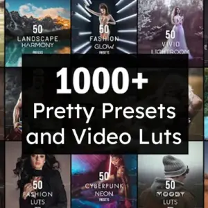 1000+ Pretty Lightroom Presets and Video LUTs