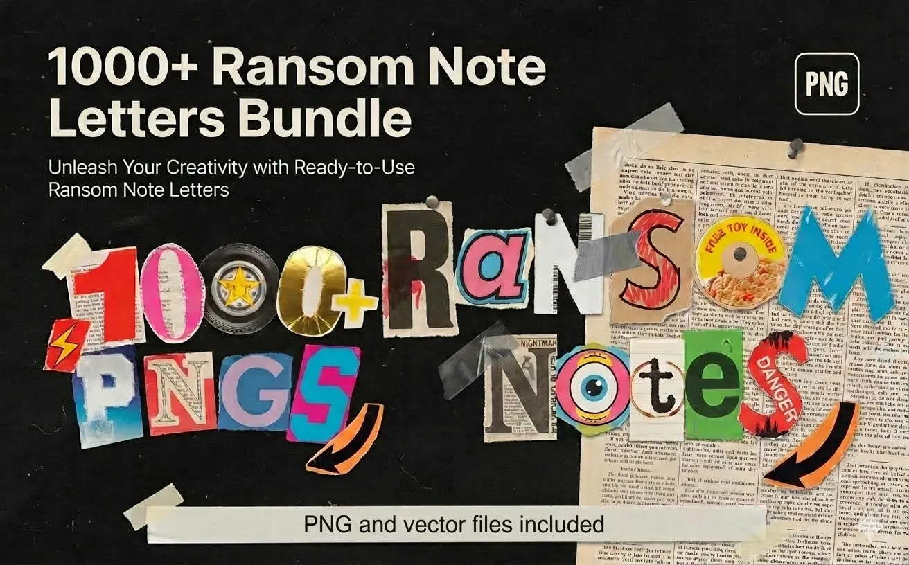 1000+ Ransom Note Bundle — Extended License