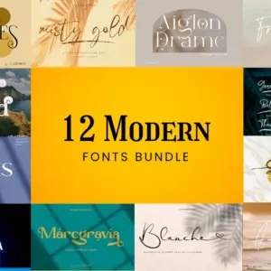 12 Modern Fonts Bundle — Commercial License