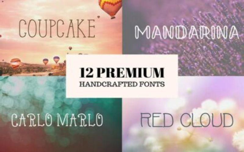 12 Premium Handcrafted Fonts — Extended License