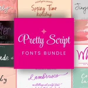12 Pretty Script Fonts — Commercial License