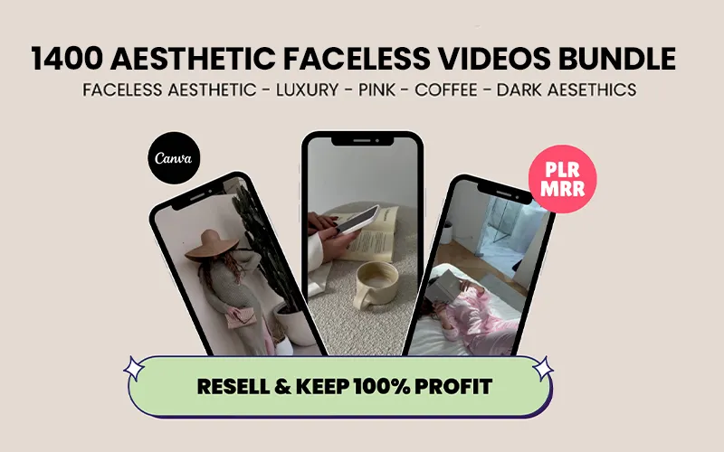 1400 Aesthetic Faceless Video Bundle