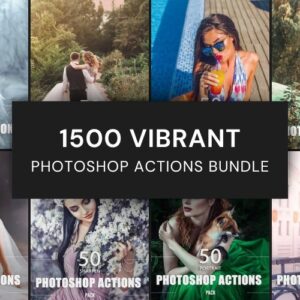 1500 Vibrant Photoshop Actions Bundle — Extended License