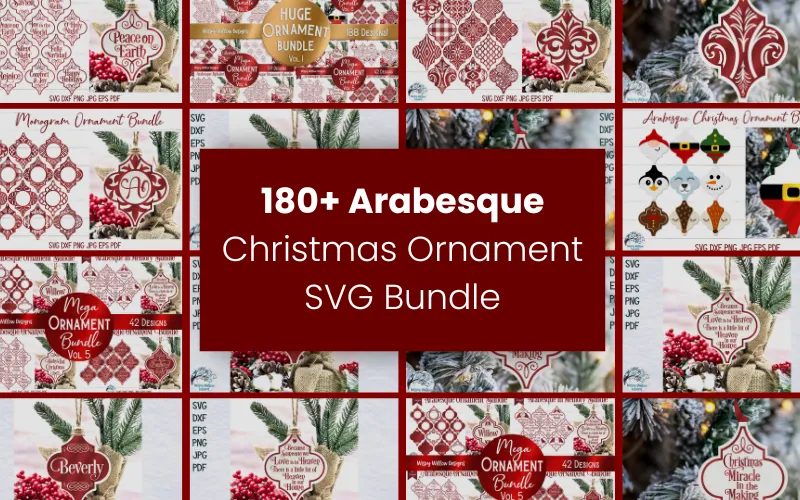 180+ Arabesque Christmas Ornaments Bundle Extended License