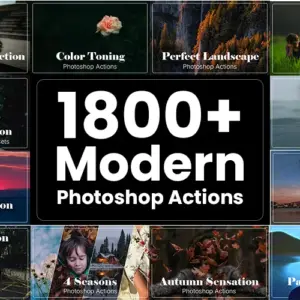 1800+ Modern Photoshop Actions Bundle — Extended License