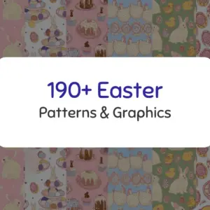 190+ Easter Patterns & Graphics — Extended License