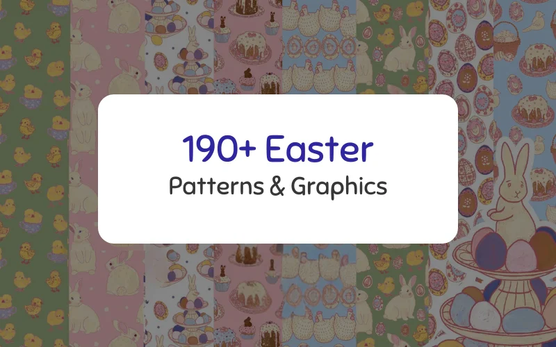190+ Easter Patterns & Graphics — Extended License