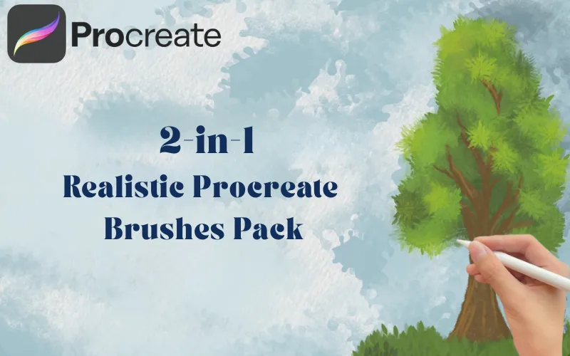2-in-1 Realistic Procreate Brush Pack (Commercial License)