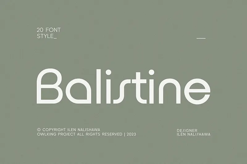 20 Balistine Free Fonts Bundle