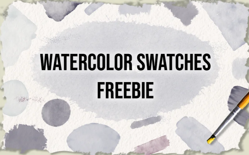 20 Beautiful Watercolor Swatches Freebie Pack