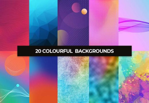 20 Colourful Backgrounds — Free Extended License