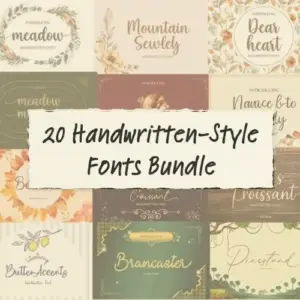 20 Handwritten Fonts Bundle — Commercial License