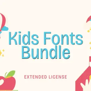20+ Kids Fonts Bundle — Extended License