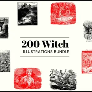 200 Witch Illustrations Bundle — Commercial License