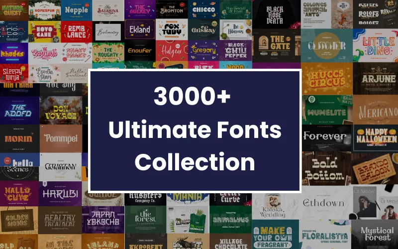 2400+ Ultimate Fonts Collection — Extended License