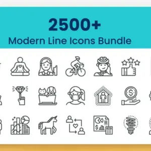 2500+ Modern Line Icons — Extended License