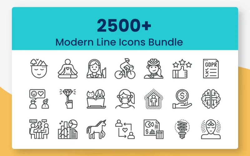 2500+ Modern Line Icons — Extended License
