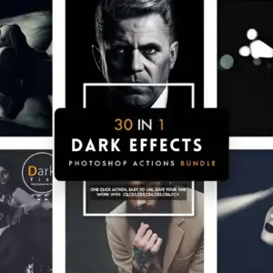 30-in-1 Dark Photoshop Effects Bundle Extended License