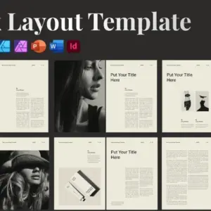 32 Page Book Layout Template Extended License