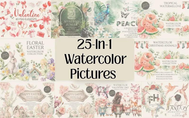 3800+ Watercolor Images Bundle Extended License