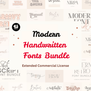 4-in-1 Modern Handwritten Fonts Bundle (Extended License)