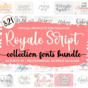 40 Luxury Script Fonts Bundle — Extended License