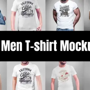 40+ Men's T-Shirt Mockups Bundle — Extended License