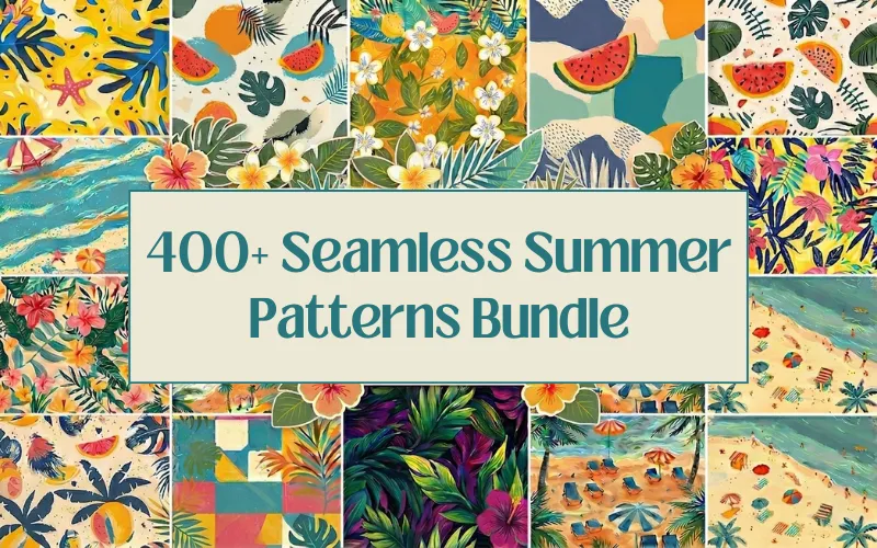 400+ Seamless Summer Patterns Bundle